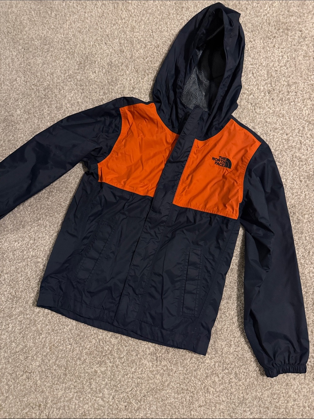 The North Face Navy and Orange Hooded Jacket